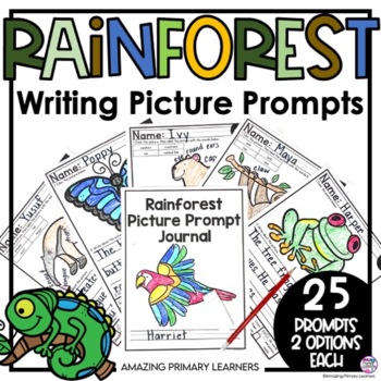 Rainforest Animals Writing Picture Prompts Activities Journal Pages