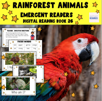 Preview of Rainforest Animals - who am I? - Emergent Reader - Google Slides™ ebook - 0027