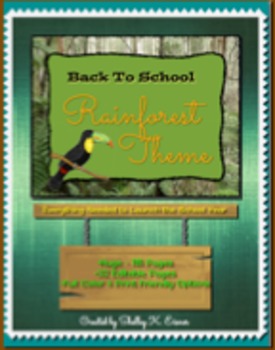 Preview of Rainforest Back to School SUPER Pack Editable