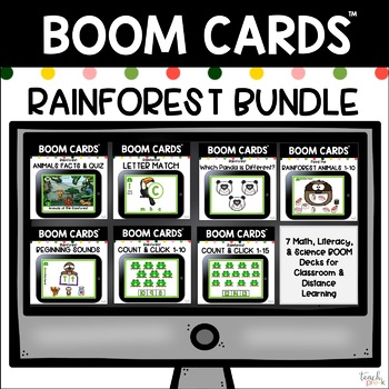 Preview of Rainforest Boom Cards Bundle *Perfect for Distance Learning*