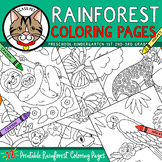 Rainforest Coloring Pages for Preschool | Kindergarten | F