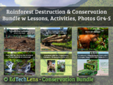 Rainforest Destruction & Conservation Bundle w Lessons, Ac