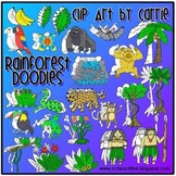 Rainforest Doodles Combo digital clip art