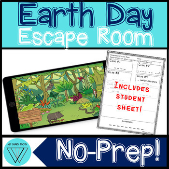Preview of Rainforest Earth Day STEM Escape Room - A Fun No Prep Digital Breakout Activity