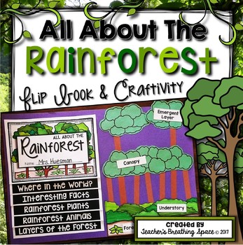Preview of Rainforest Flip Book  |  Rainforest Craftivity and Labeling Project