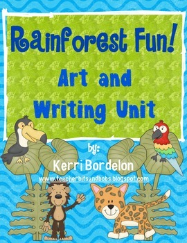 Preview of Rainforest Fun! Art and Writing Unit