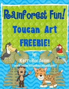 Preview of Rainforest Fun! Toucan Art FREEBIE