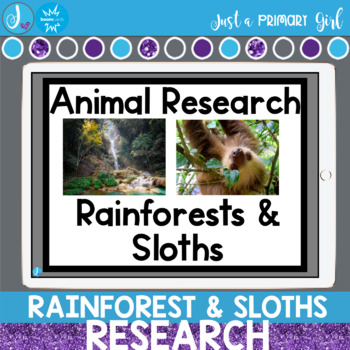 Preview of Rainforest Habitat Animal Research Project Distance Learning
