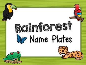 Preview of Rainforest Habitat Name Plates / Labels
