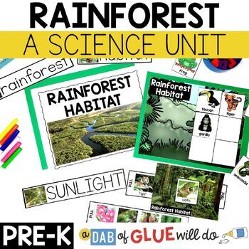 Preview of Rainforest Habitat Science Lessons and Activities for Pre-K