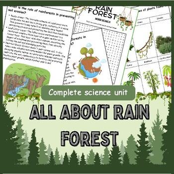 Preview of Rainforest Habitat - Science, Writing, | Reading| Activities| Non-fiction Unit