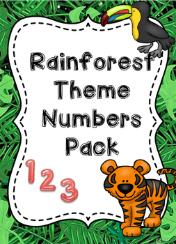 Preview of Rainforest/ Jungle Theme Numbers Poster/Display Pack