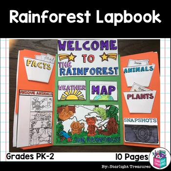 Preview of Rainforest Lapbook for Early Learners - Animal Habitats