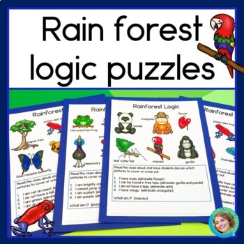 Preview of RainForest Critical Thinking Math Logic Puzzles Brain Teasers for Enrichment