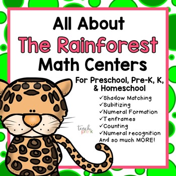 Preview of Rainforest Math Activities for Preschool & PreK - Jungle Math Centers