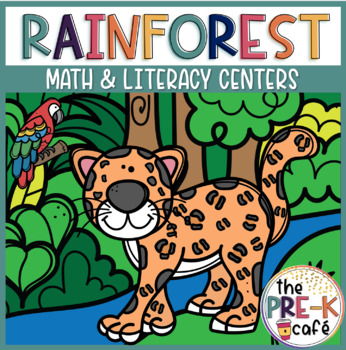 Preview of Rainforest Math Phonics Letters and Literacy Center Activities | habitats animal