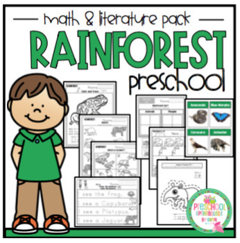 Preview of Rainforest Math and Literature "No Prep"