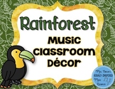 Rainforest Music Classroom Decor Bundle