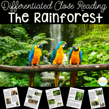 Preview of Differentiated Rainforest Close Reading Unit