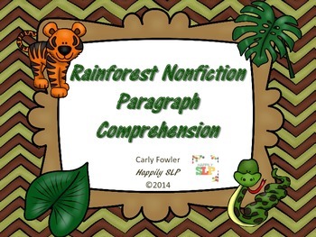 Preview of Rainforest Nonfiction Paragraphs