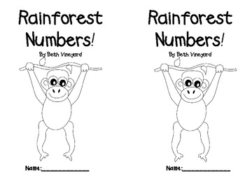 Preview of Rainforest Number Book  FREEBIE