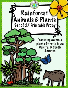 Preview of Rainforest Printable Props Set of 27