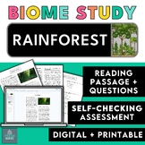 Rainforest  |  Reading Passage + Question Set  |  Earth's 