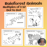 Rainforest Skip Counting Dot to Dot Printables with Multip