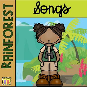 Preview of Rainforest Circle Time Songs, Rainforest Layers, Animals, Posters, Pre-K, K, 1st