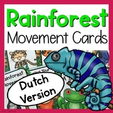 Rainforest Themed Movement Cards - Dutch