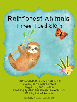 Preview of Rainforest Unit:  Three Toed Sloth