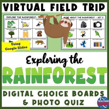 Preview of Rainforest Virtual Field Trip | Animals Layers Habitats Ecosystem Earth Day