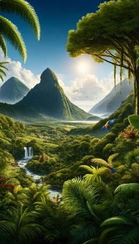 Preview of Rainforest Wonderland: Morne Trois Pitons Poster