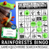 Rainforests Bingo Game and Activities