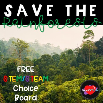 Preview of Rainforests STEAM Choice Board Freebie