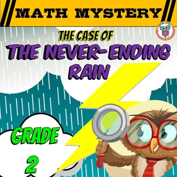 Preview of Rainy Day Math Mystery Activity Worksheets - 2nd Grade Math