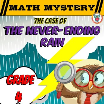 Preview of Rainy Day Math Mystery Activity Worksheets - 4th Grade Math Review Packet