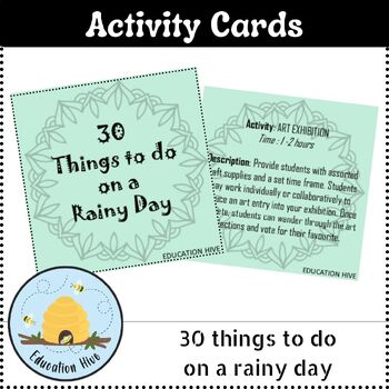 Preview of No prep - Rainy Day Activities
