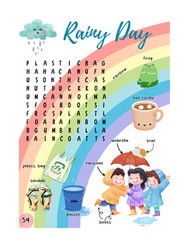 Preview of Rainy Day - Word Search Puzzles