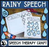 Rainy Speech Therapy Craft    One Page Activity for Artic 