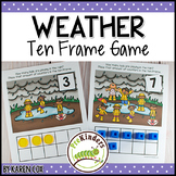 Rainy Weather Ten Frame Game  (Pre-K + K Math)