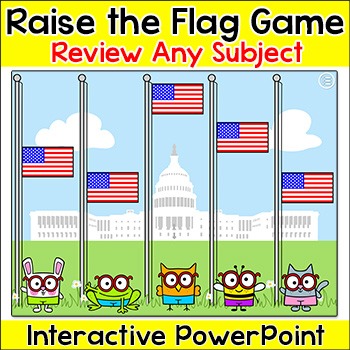 Preview of Raise the American Flag Patriotic Review Game for Any Subject