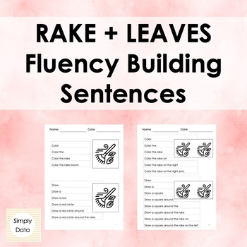 Preview of Rake and Leaves Reading Fluency Sentences