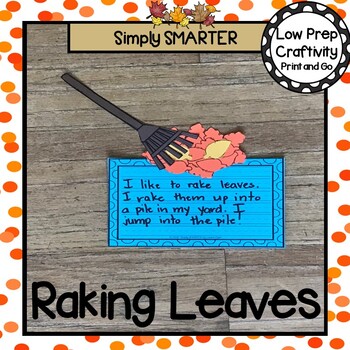 Preview of Raking Leaves Writing Cut and Paste Craftivity