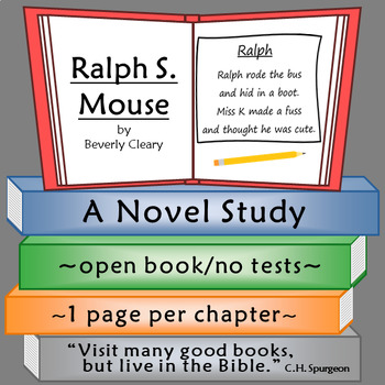 Preview of Ralph S. Mouse Novel Study