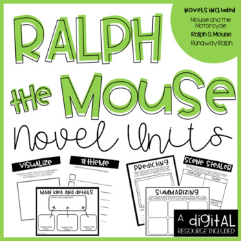 Preview of Ralph S Mouse Novel Unit BUNDLE- 3 Novels Included-Digital Included