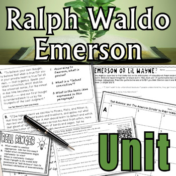 Preview of Ralph Waldo Emerson UNIT - "Nature," "Self-Reliance," "The American Scholar"