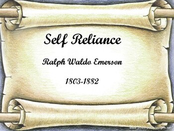 Preview of Ralph Waldo Emerson / Self Reliance Study Guide / Transcendentalism Principles