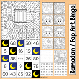 Ramadan Activities Bingo Cards Game Anti Pop Art Coloring 