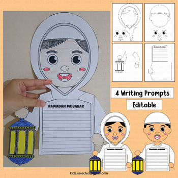 Preview of Ramadan Activities Bulletin Board Decorations Lantern Craft Writing Coloring Art